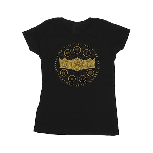 Game Of Thrones: House Of The Dragon Dam/Damer Gods Kings Fire And Blood Bomull T-shirt M Svart Black M