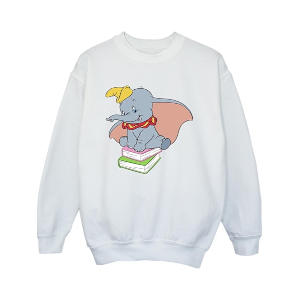 Disney Boys Dumbo Sitter På Böcker Sweatshirt 5-6 År Vit White 5-6 Years