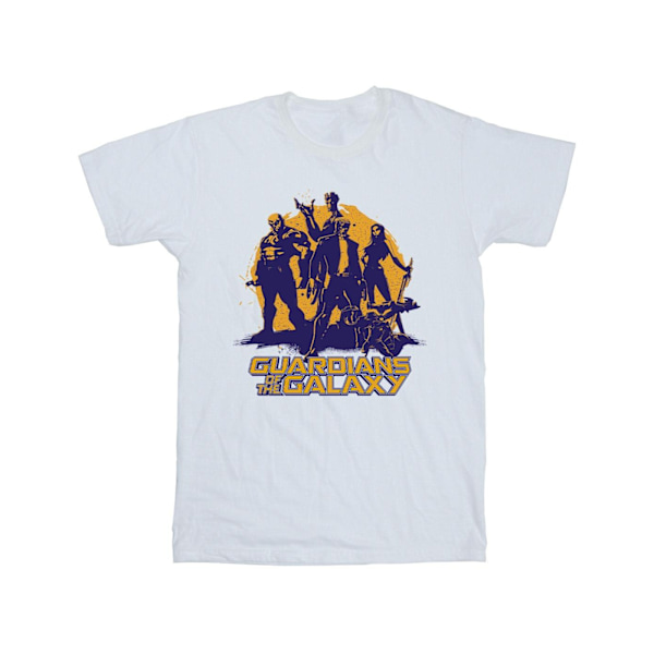 Guardians Of The Galaxy Boys Sunset Guardians T-Shirt 12-13 År White 12-13 Years