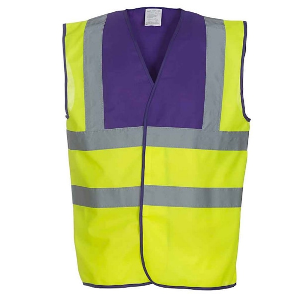 Yoko herr Band & Brace Hi-Vis väst S lila/gul Purple/Yellow S