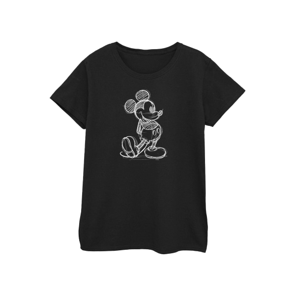 Disney Mickey Mouse Sketch Kick Cotton T-Shirt XL för damer/damer Black XL