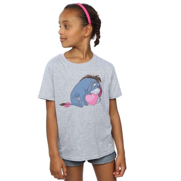 Disney Girls Winnie The Pooh Eeyore Mouth Bomull T-shirt 5-6 år Sports Grey 5-6 Years