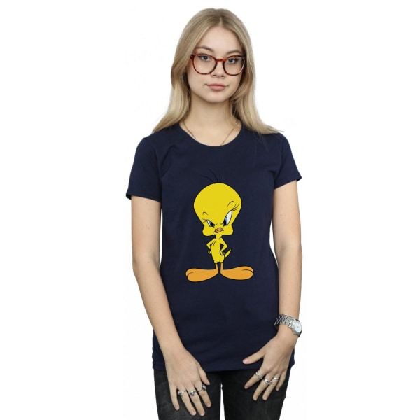 Looney Tunes Dam/Damer Angry Tweety Bomull T-shirt L Marinblå B Navy Blue L