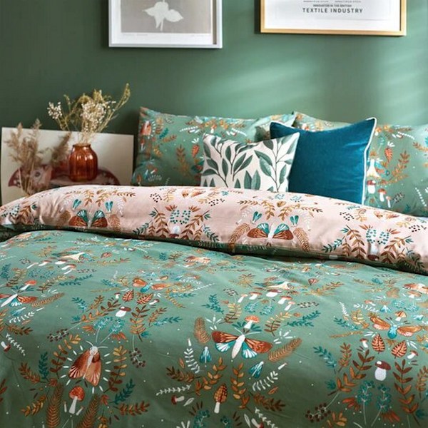 Furn Luna Wood Påslakanset King Fern Green Fern Green King