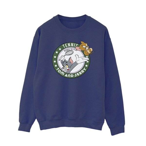 Tom And Jerry Dam/Damer Tennis Redo att Spela Sweatshirt XL Navy Blue XL