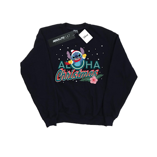 Disney Dam/Kvinnor Lilo Och Stitch Aloha Jultröja Navy Blue S