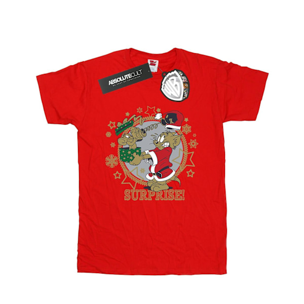 Tom And Jerry Dam/Damer Jul Överraskning Bomull Pojkvän Red XL