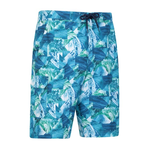 Mountain Warehouse Herr Ocean Mönstrade Boardshorts S Teal Teal S