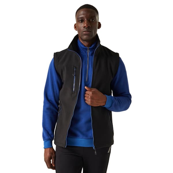 Regatta Professional Herr Softshell 2-lagers Väst S Svart Black/New Royal S