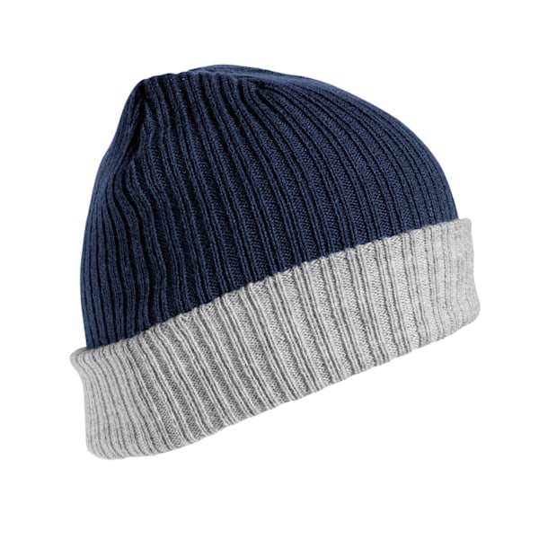 Result Winter Essentials Unisex Vuxen Dubbellagers Mössa En Storlek Marinblå/Grå Navy/Grey One Size