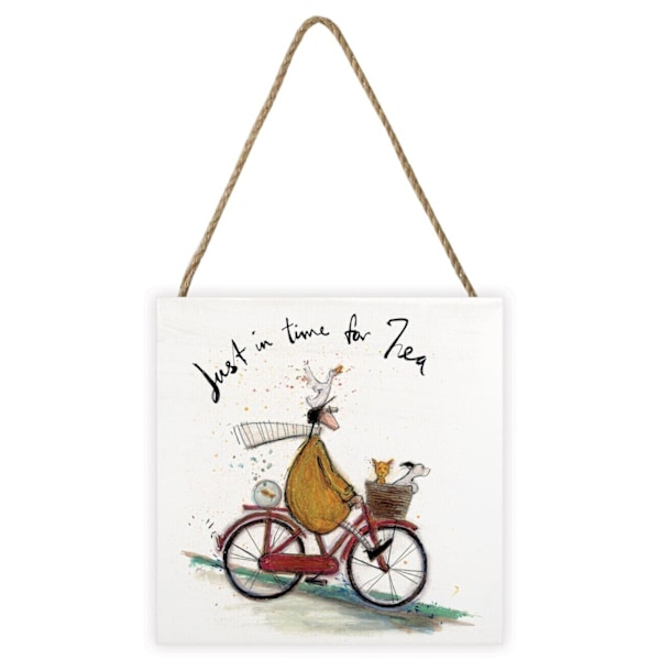 Sam Toft Just In Time For Tea Träskylt En Storlek Vit/Senap White/Mustard Yellow/Red One Size