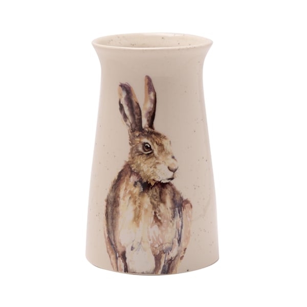 Meg Hawkins Liten Keramisk Vas - Hare 11 x 17.8cm En Storlek Whi White One Size