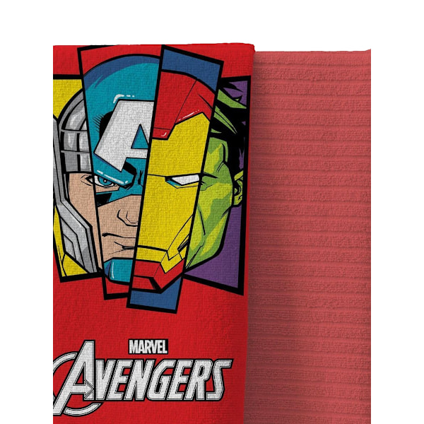 Marvel Avengers Badge Bomull Strandhandduk En Storlek Röd/Multifärgad Red/Multicoloured One Size