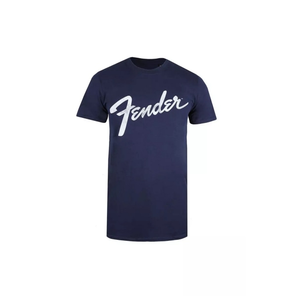 Fender Man Script bomull T-shirt S Marinblå Navy S