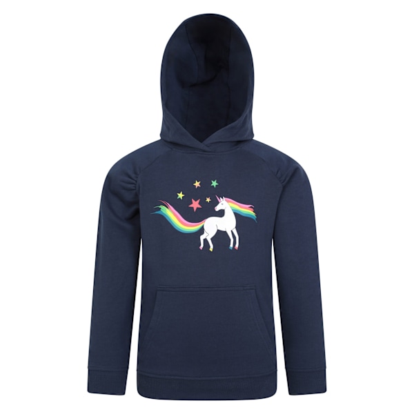 Mountain Warehouse Barn/Kids Unicorn Glitter Rainbow Hoodie Navy 7-8 Years