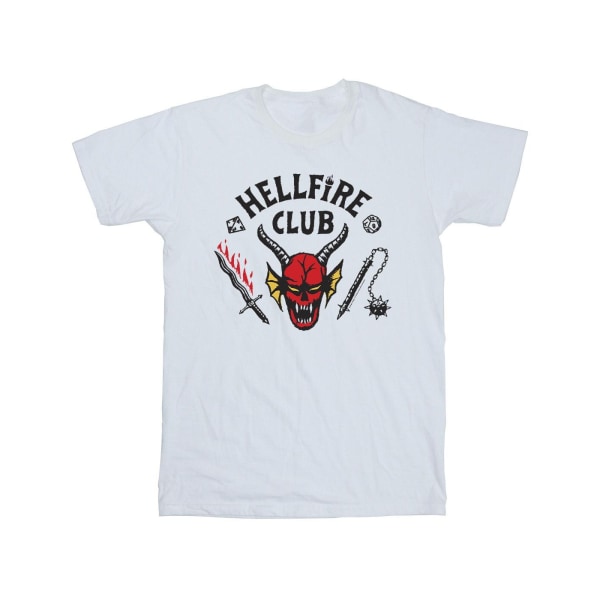 Netflix Boys Stranger Things Hellfire Club T-shirt 7-8 år Wh White 7-8 Years
