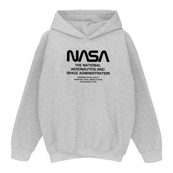 NASA Boys Worm Blurb Hoodie 9-11 år Sports Grey Sports Grey 9-11 Years