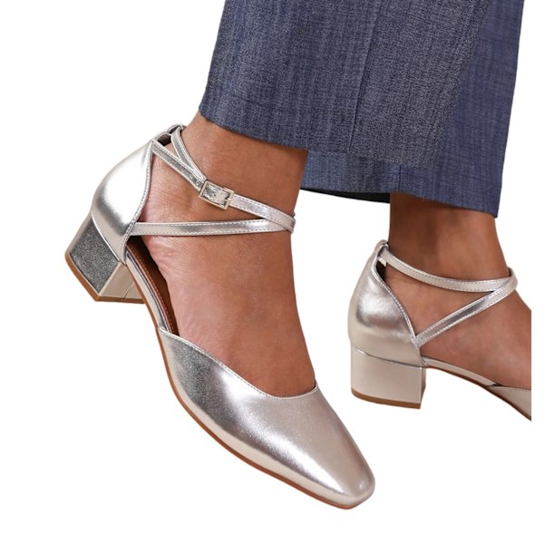 Where's That From Dam/Damer Peru Crossover Strap Låg Block Silver 7 UK