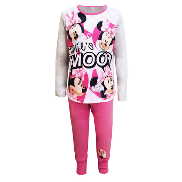 Disney Mickey & Friends Girls Mood Top And Bottoms Pyjama Set 9 Pink/Grey 9-10 Years