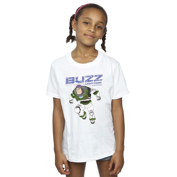 Disney Girls Lightyear Buzz Jump To Action Bomull T-shirt 12-13 White 12-13 Years