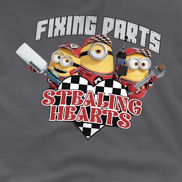 Despicable Me 4 Herr T-shirt med Reparationsdelar XXL Kolgrå Charcoal XXL