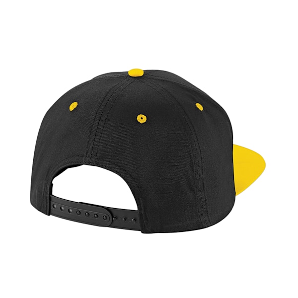 Beechfield Unisex Adult Contrast 5 Panel Snapback Cap One Size Black/Yellow One Size