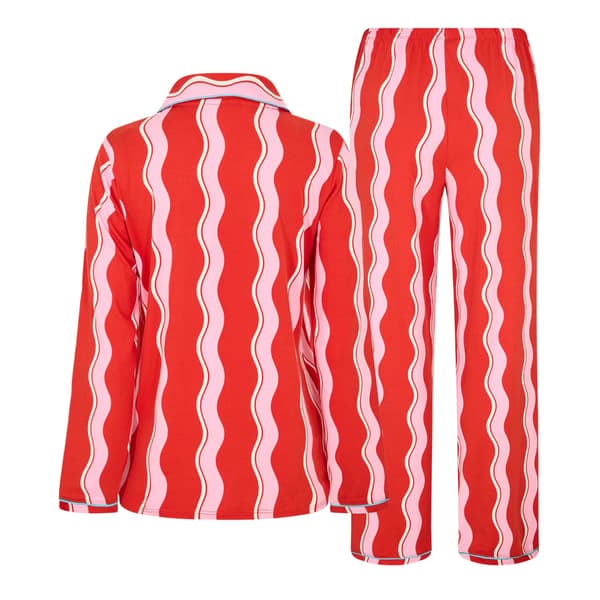 Urban Threads Dam/Dam Squiggle Lång Pyjamas Set 12 UK Rosa Pink 12 UK