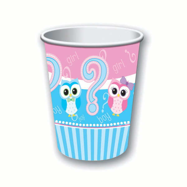 Bristol Novelty Gender Reveal Cups (Pack of 8) One Size Blue/Pi Blue/Pink One Size