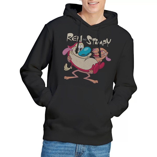 Ren & Stimpy Herr Two Of A Kind Hoodie S Svart Black S