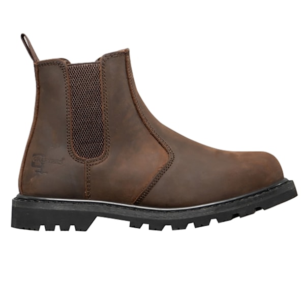 Grafters Säkerhets Chelsea Boots för Herr 10 UK Brun Brown 10 UK