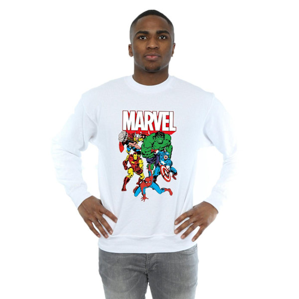 Marvel Hero Group Sweatshirt L Vit White L