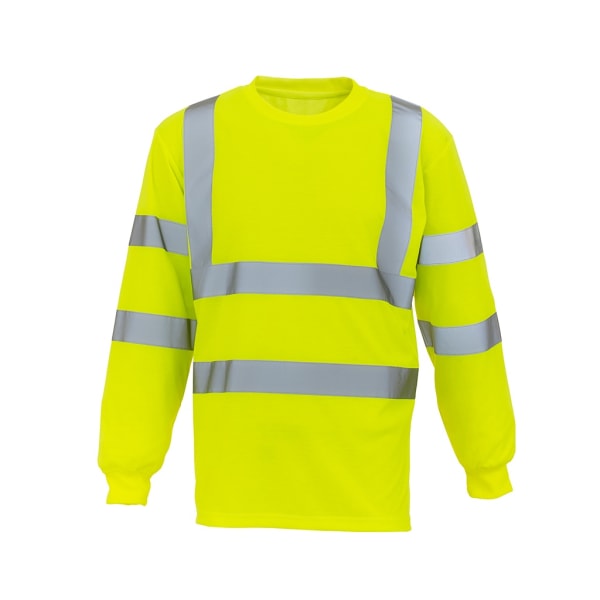 Yoko Adults Unisex Hi-Vis långärmad T-shirt XL Gul Yellow XL