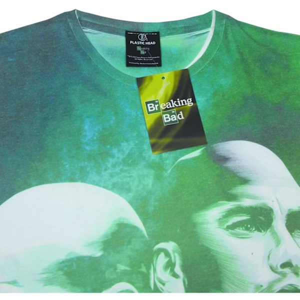 Breaking Bad Los Primos T-shirt för män, grön/off-white/grå Green/Off White/Grey M
