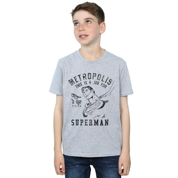 DC Comics Boys Superman X-Ray T-Shirt 12-13 år Sports Grey Sports Grey 12-13 Years