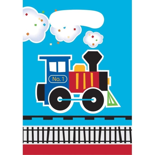 Creative Party All Aboard Train Partyväskor (paket med 8) One Size Blue/Black/Red One Size