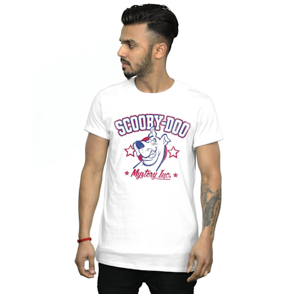 Scooby Doo Herr Collegiate Mystery Inc T-Shirt M Vit White M