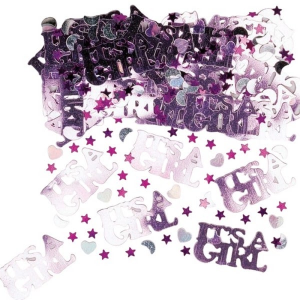 Amscan It´s A Girl Confetti One Size Lila/Vit Purple/White One Size
