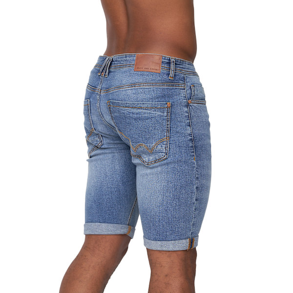 Duck and Cover Zeki Shorts 34R Stone Wash för män Stone Wash 34R