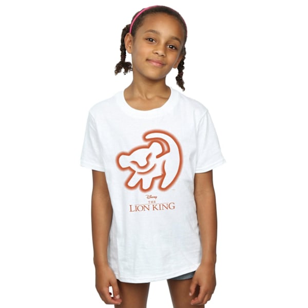 Disney Girls The Lion King Cave Drawing Bomull T-shirt 12-13 år White 12-13 Years