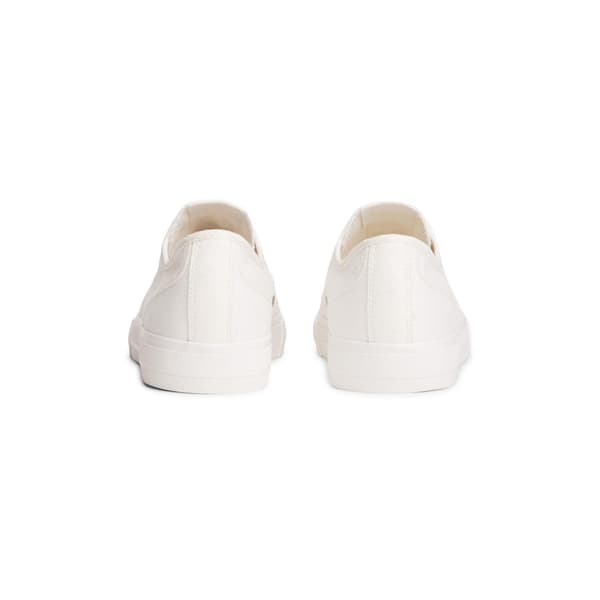 Tommy Jeans Herr Canvas Flat Trainers 8 UK Ecru Ecru 8 UK