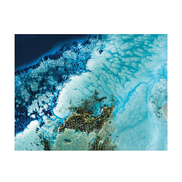 Petra Meikle De Vlas Sandbank Haven Poster 50cm x 40cm Blå Blue 50cm x 40cm