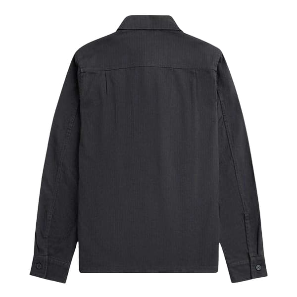Fred Perry Herr Anchor Herringbone Overshirt S Grå Grey S