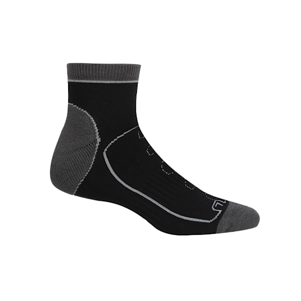 Regatta Mens Samaris Trail Ankle Socks (2-pack) 6 UK-8 UK Bl Black/Dark Steel 6 UK-8 UK