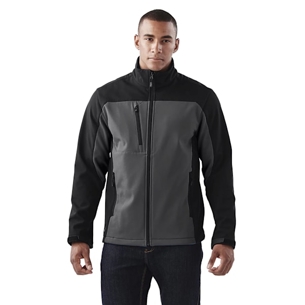 Stormtech Cascades Soft Shell-jacka för män, L, Dolphin/Svart Dolphin/Black L