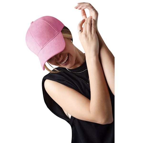 Beechfield Unisex Vuxen Faux Mocka 6 Panel Cap En Storlek Dusky P Dusky Pink One Size