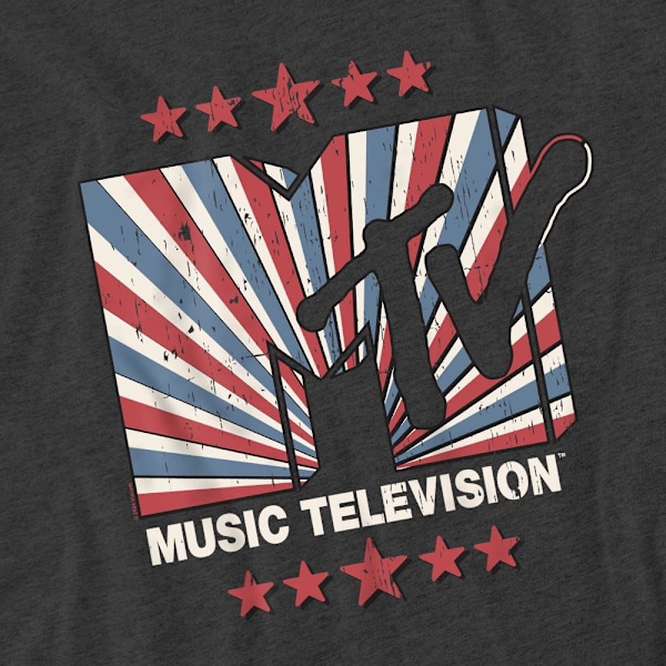 MTV Unisex Vuxen Americana T-Shirt XL Kolgrå Charcoal XL