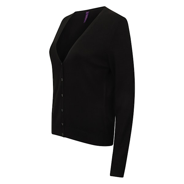 Henbury Dam/Damer Lättvikts V-ringad Cardigan 18 UK Svart Black 18 UK