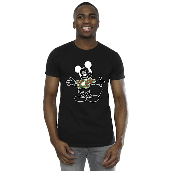 Disney Herr Mickey Mouse Jultröja T-shirt S Svart Black S