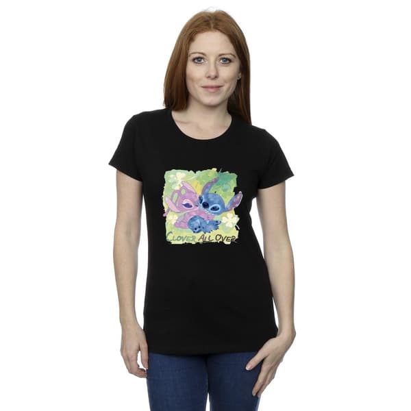 Disney Dam Lilo och Stitch St Patrick's Day Clover Co Black L