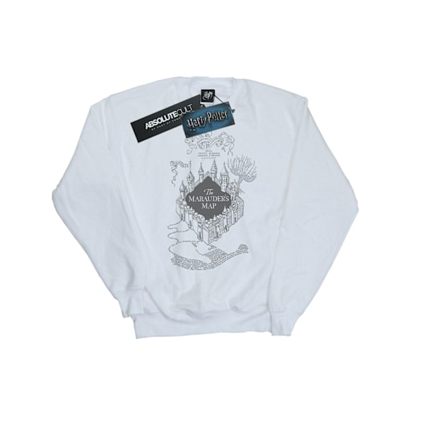 Harry Potter Pojkar The Marauder´s Map Sweatshirt 5-6 År Vit White 5-6 Years